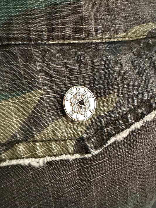 PennyClub Needlepunch Camo Cargo Shorts