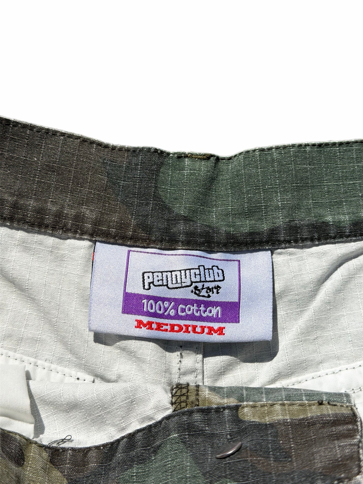 PennyClub Needlepunch Camo Cargo Shorts