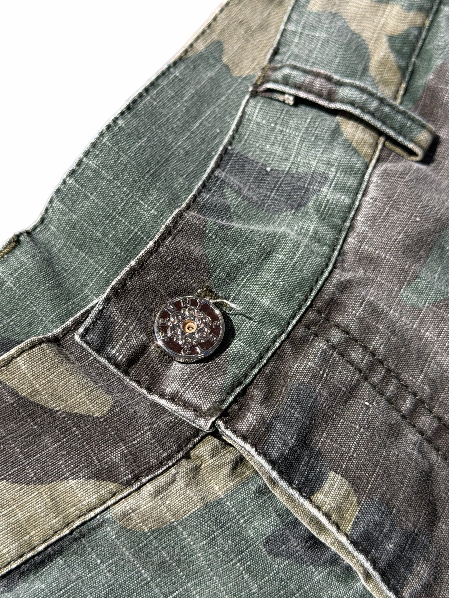 PennyClub Needlepunch Camo Cargo Shorts