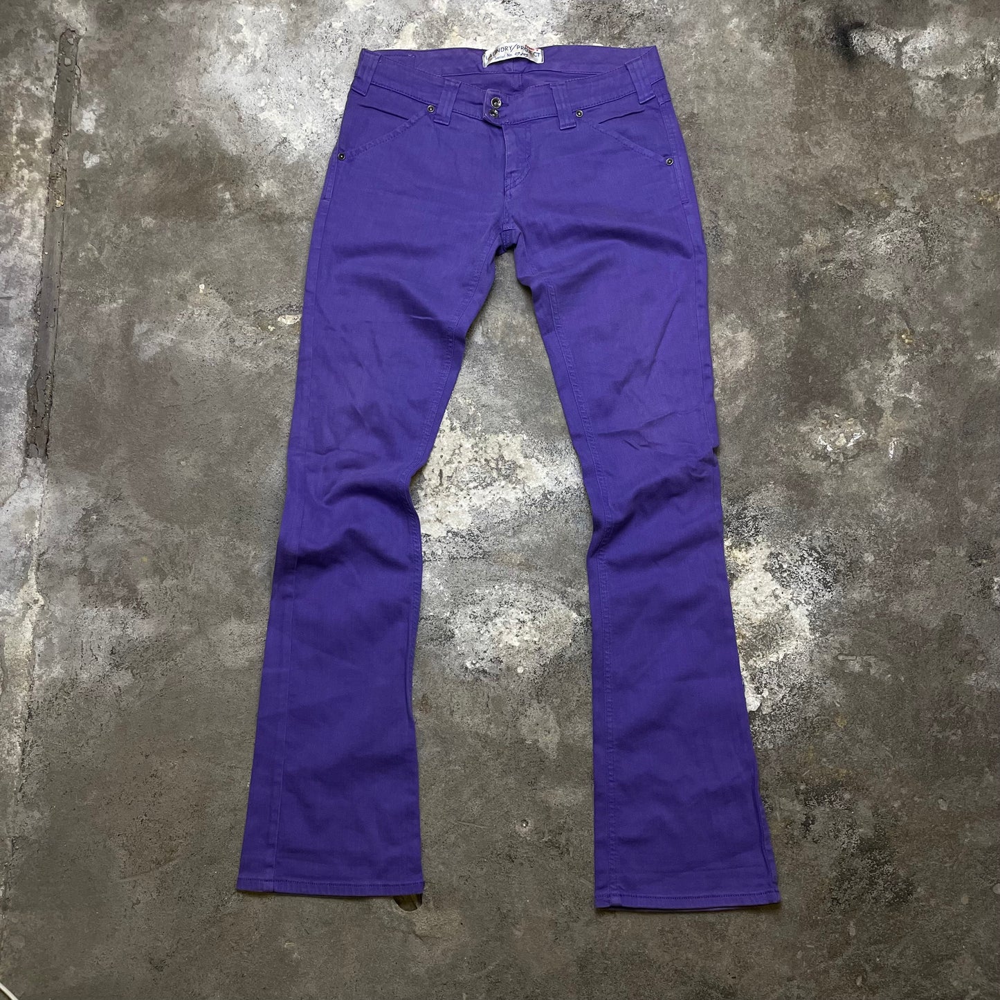 Purple Y2K Low Waist Jeans (M)