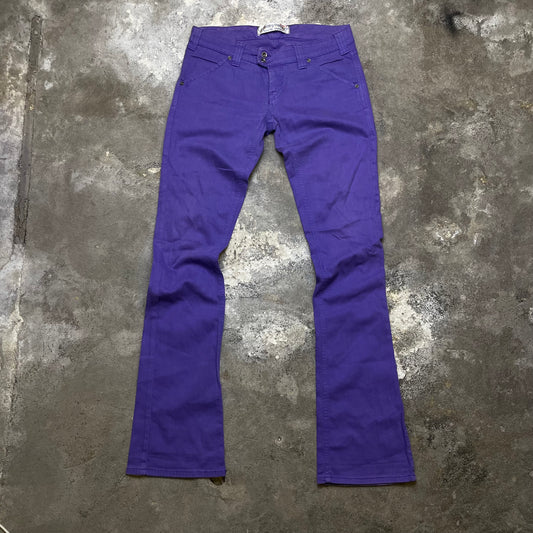 Purple Y2K Low Waist Jeans (M)